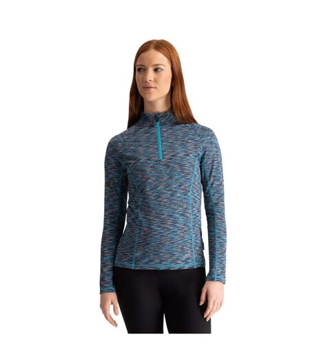 Haut Manches Longues Edith Femme Bleu Mer Chiné Trespass