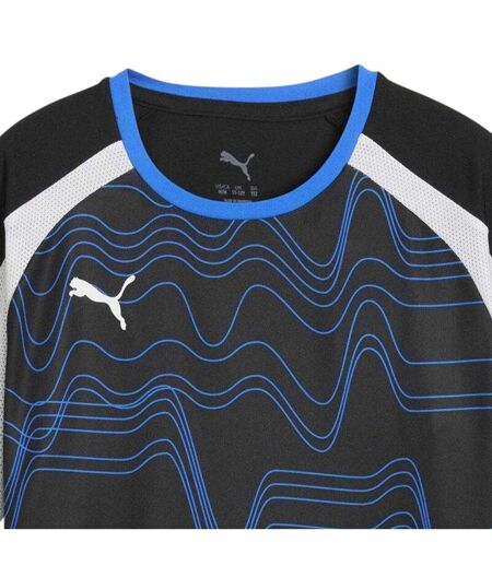 Childrens/kids Individualliga Graphic T-shirt Black White Ultramarine Blue Puma