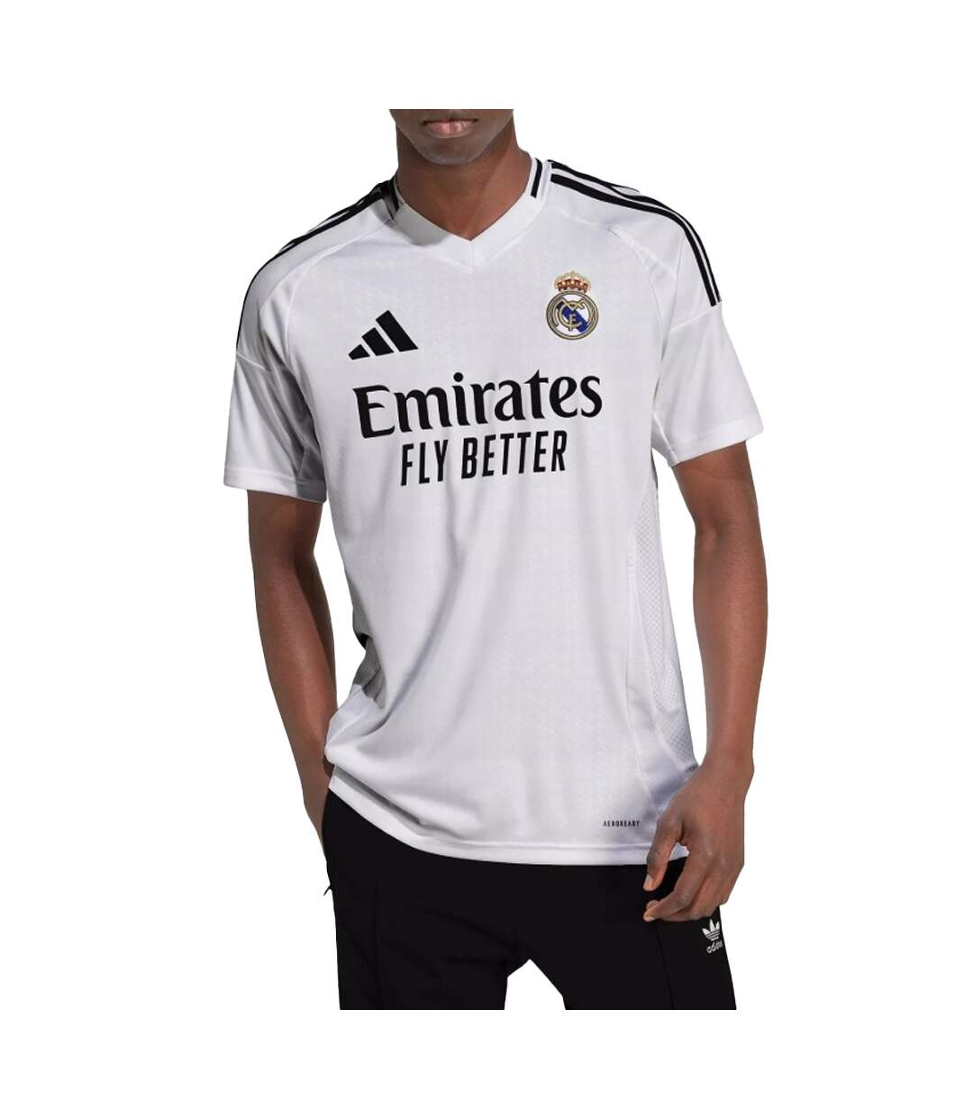 Maillot Domicile Motif/style Real Madrid Cf 24/25 Homme Blanc Adidas-3