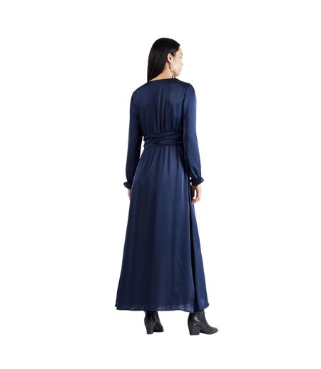 Womens/ladies Honey V Neck Wrap Dress Navy Blazer Vero Moda