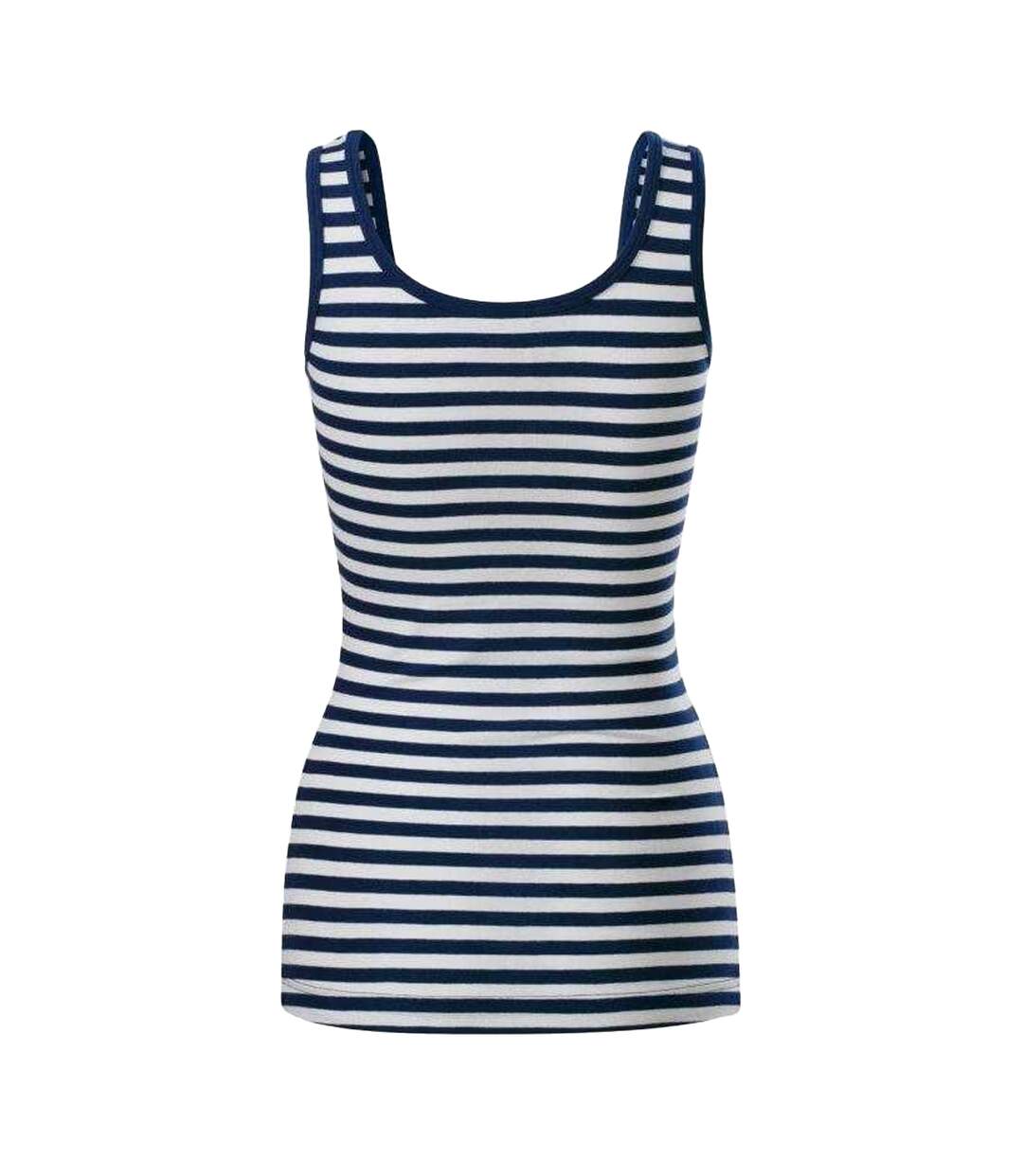 Débardeur Sailor Femme Bleu Marine Blanc Malfini-2