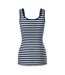 Débardeur Sailor Femme Bleu Marine Blanc Malfini-2