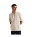 Mens Textured Polo Shirt Beige Capo-4