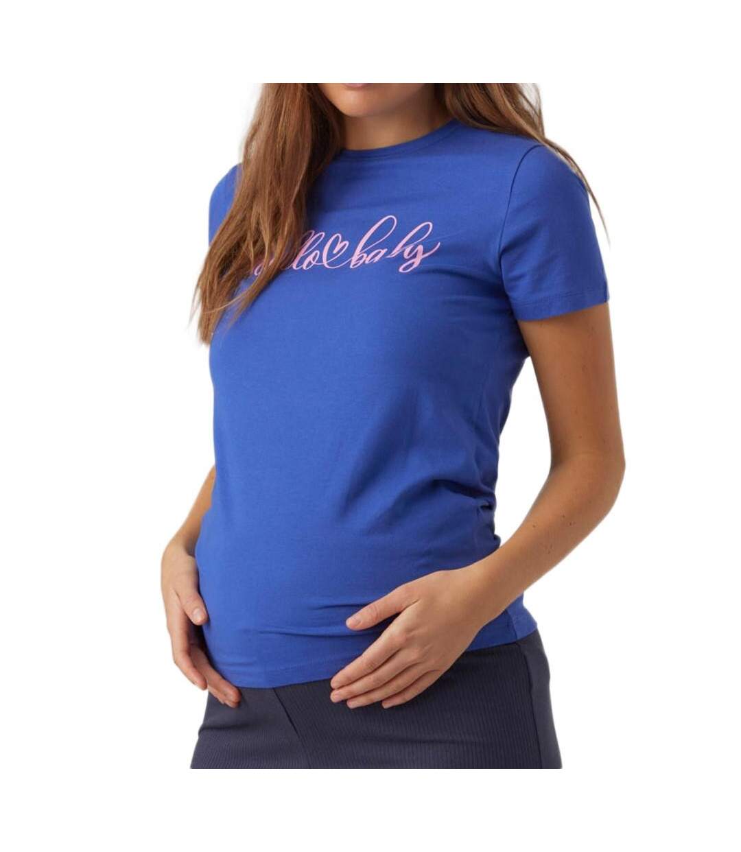 T-shirt Bleu Femme Mamalicious Somya - L