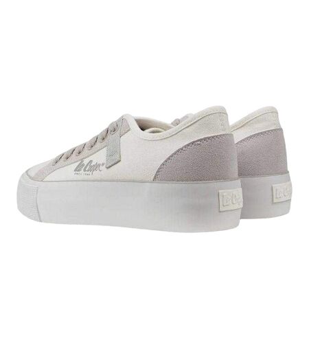 Baskets Motif/style Blocs De Couleurs Femme Blanc Lee Cooper
