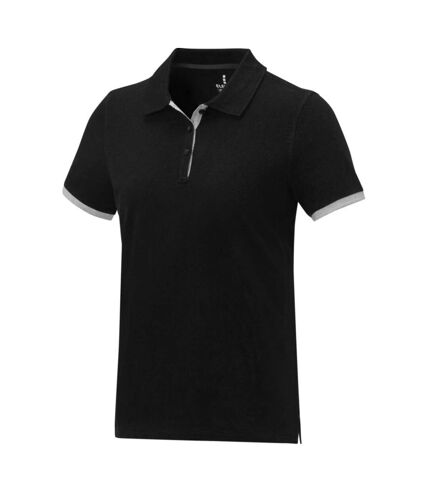 Elevate Womens/Ladies Morgan Short-Sleeved Polo Shirt (Solid Black) - UTPF3820