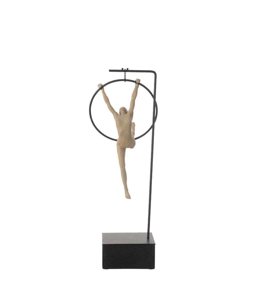 Gymnaste Cerceau sur Socle Beta 48cm Beige & Noir-3