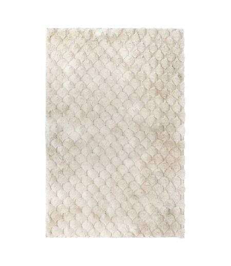 Tapis Imitation Fourrure Adriel 60x90cm Beige