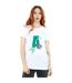 Disney Womens/Ladies Alphabet A Is For Ariel Cotton Boyfriend T-Shirt (Blanc) - UTBI42671-2