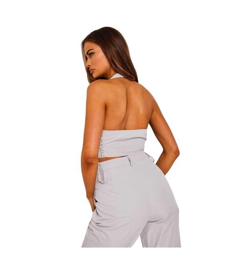 Gilet Femme Gris Chiné Missy Empire
