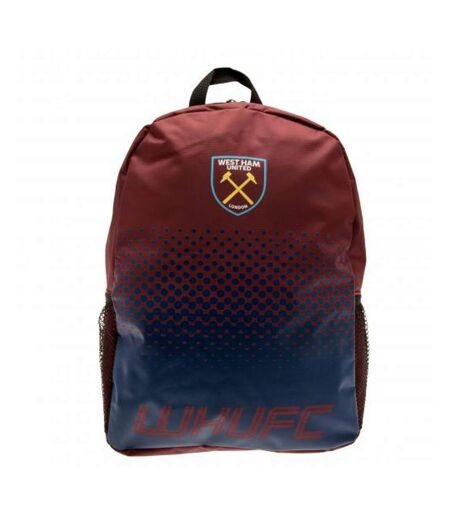 West Ham United FC Fade Design Backpack (Claret/Blue) (One Size) - UTTA5967