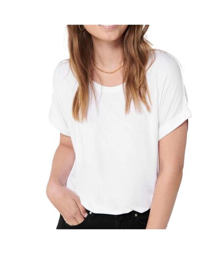 T-shirt Blanc Femme Only Moster - L