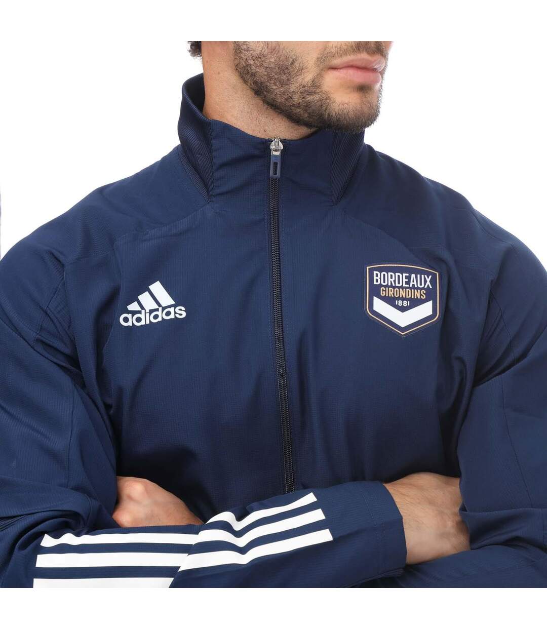 Mens Bordeaux 2020/21 Pre Match Present Jacket Navy Adidas-3