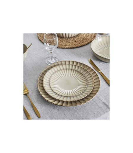 Lot de 6 Assiettes à Dessert Vlora 21cm Beige