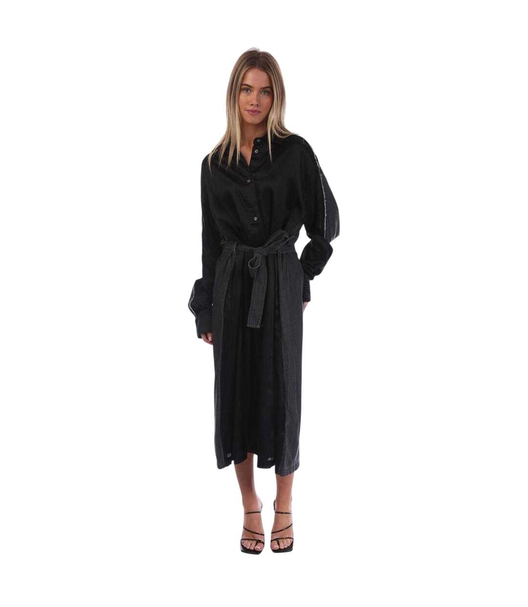 Robe Chemise Dpaige-stram Femme Noir Imprimé Diesel-1