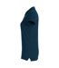Womens/ladies Plain Polo Shirt Dark Navy Clique-3