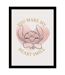 Lilo & Stitch - Poster encadré HEART SMILE (Rose / Doré) (45 cm x 35 cm x 1,7 cm) - UTPM8566