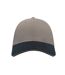 Atlantis Liberty Sandwich Heavy Brush Cotton 6 Panel Cap (Grey/Navy) - UTAB193