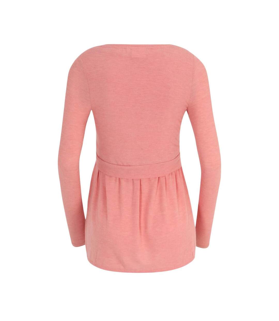 T-Shirt manches longues rose femme mamalicious lanabella-2