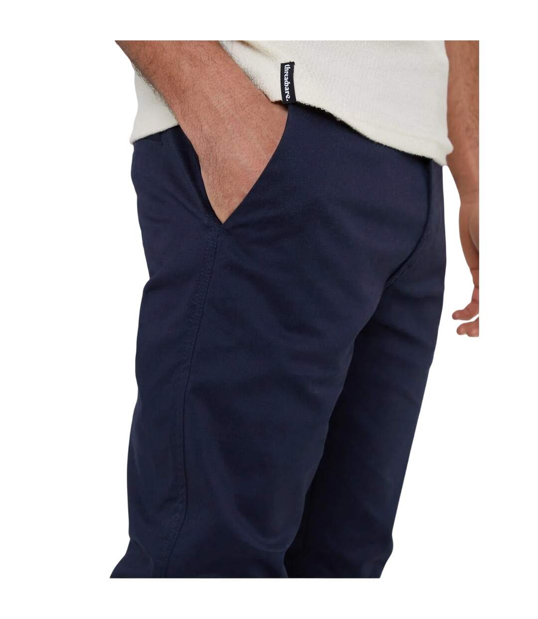 Chino Homme Bleu Marine Taupe Threadbare-3