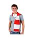 Echarpe Épaisse Thermique Tricotée Homme Taille Unique Blanc Rouge Result-1