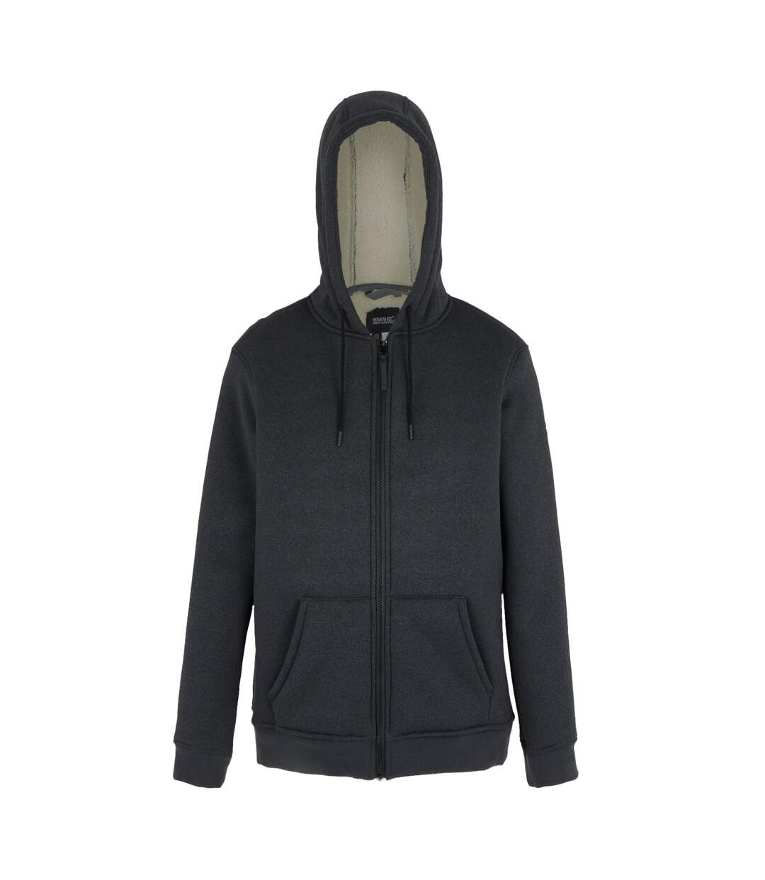 Mens Naddle Fleece Full Zip Hoodie Black Regatta-2
