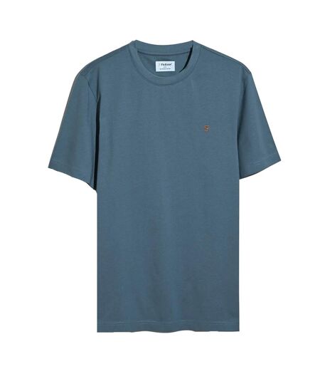 T-shirt Motif/style Logo Homme Blanc Turquoise Farah