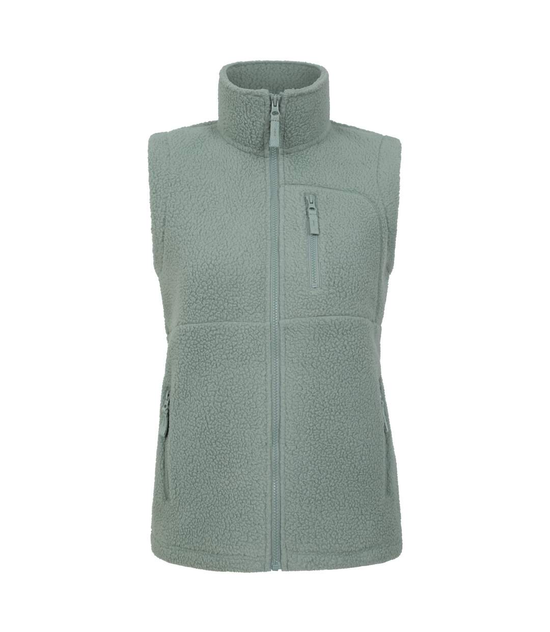 Womens/ladies buxton borg gilet khaki green Mountain Warehouse-1