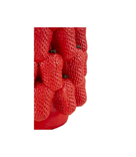 Vase Déco Fruits Fraises 32cm Rouge