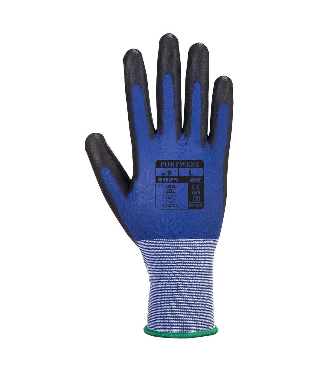 Unisex adult a360 senti flex gloves m blue/black Portwest-2