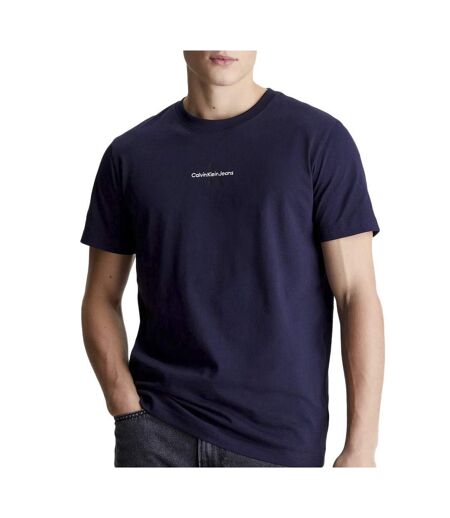 T-shirt marine homme calvin klein jeans monologo regular - m