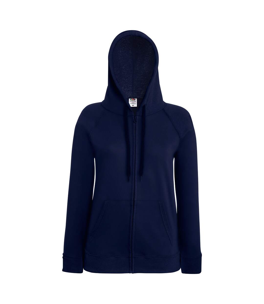 Fruit Of The Loom Ladies Fitted Hooded Sweatshirt (Deep Navy)