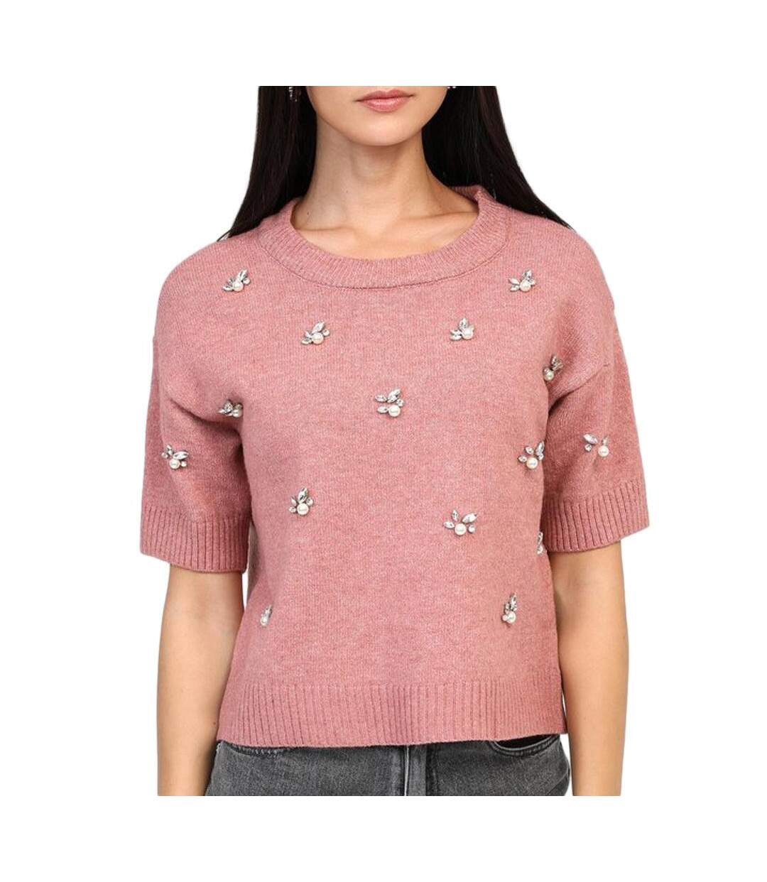 Pull rose femme an'ge victoria-1