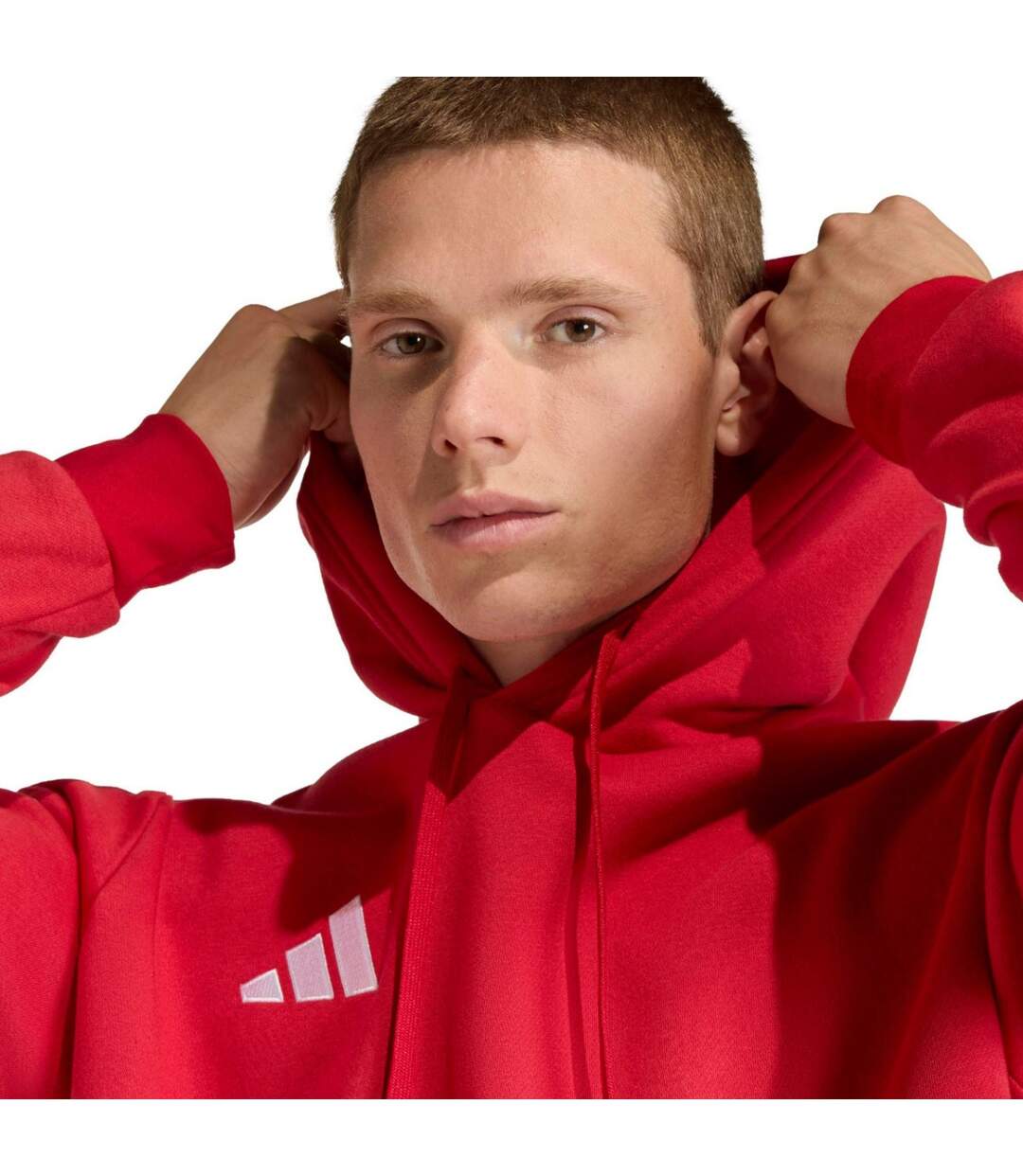 Sweat À Capuche Entrada Homme Rouge Adidas-4