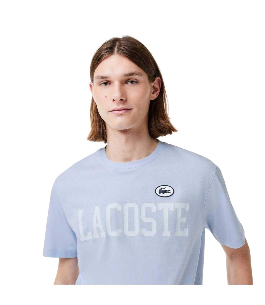 T-shirt Motif/style Logo Imprimé Homme Bleu Lacoste-4