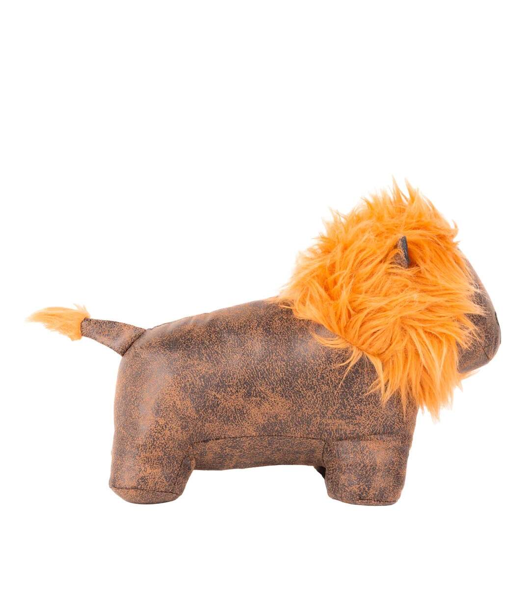 Faux leather lion doorstop one size brown/orange Paoletti-3