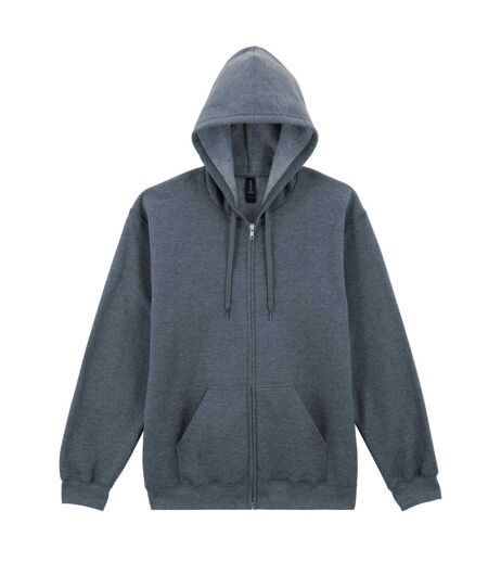 Veste À Capuche Adulte Gris Foncé Chiné Gildan