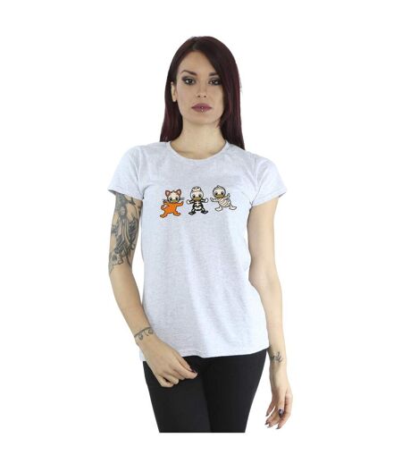 Disney T-shirt en coton Femmes/Dames Duck Tales Halloween Costumes (Gris sportif) - UTBI33870