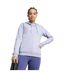 Womens/ladies Essential Fleece Full Zip Hoodie Blue Puma-4