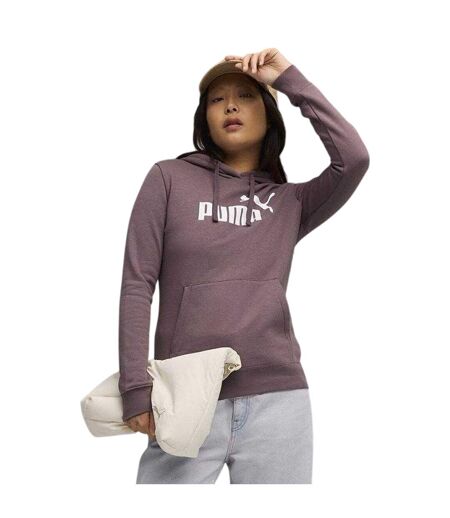 Womens/ladies No.1 Logo Fleece Overhead Hoodie Raisin Puma
