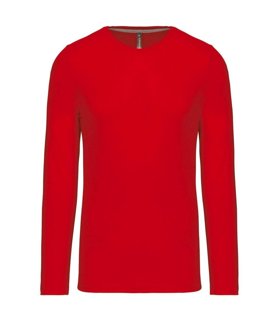 T-shirt manches longues col rond - K359 - rouge - homme