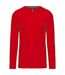 T-shirt manches longues col rond - K359 - rouge - homme