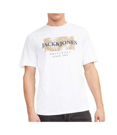 T-shirt blanc homme jack & jones 12255042 - 3xl