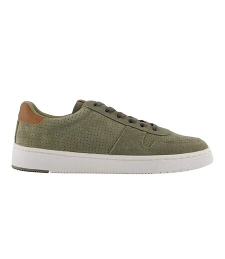Mens Trvl Lite Court Perforated Suede Trainers Grey Toms