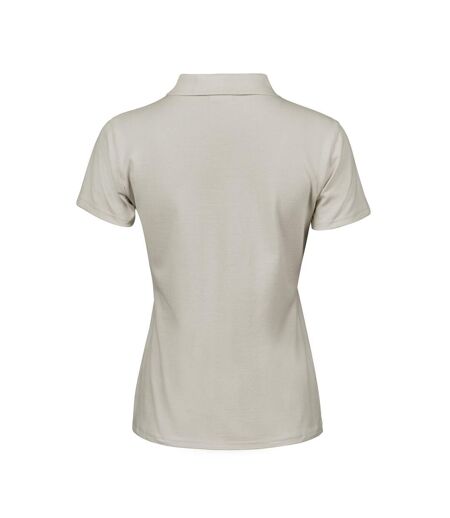Womens/ladies Luxury Stretch Short Sleeve Polo Shirt Cement Tee Jays