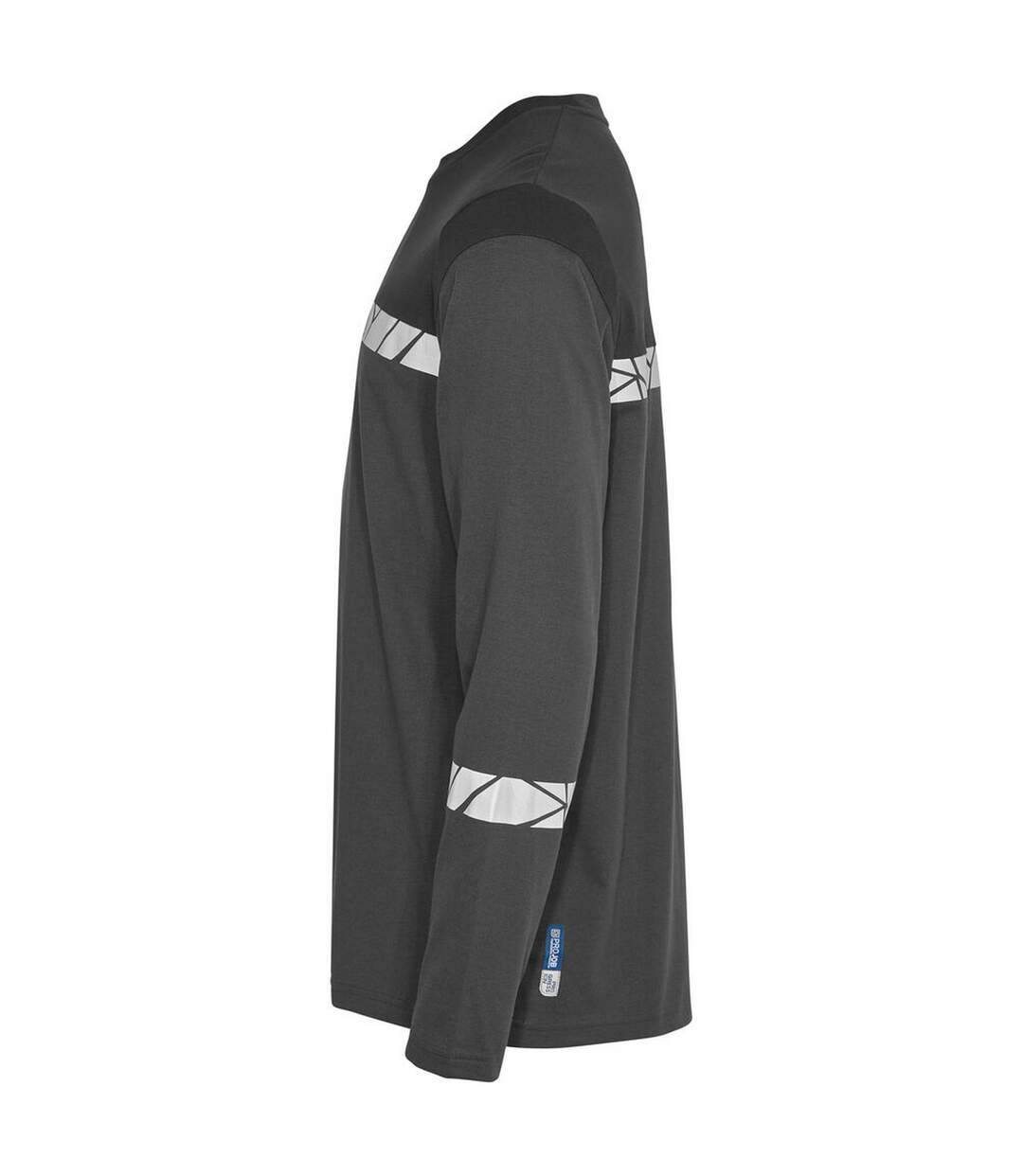 Mens Progression Hi-vis Long-sleeved T-shirt Grey Black Projob-3