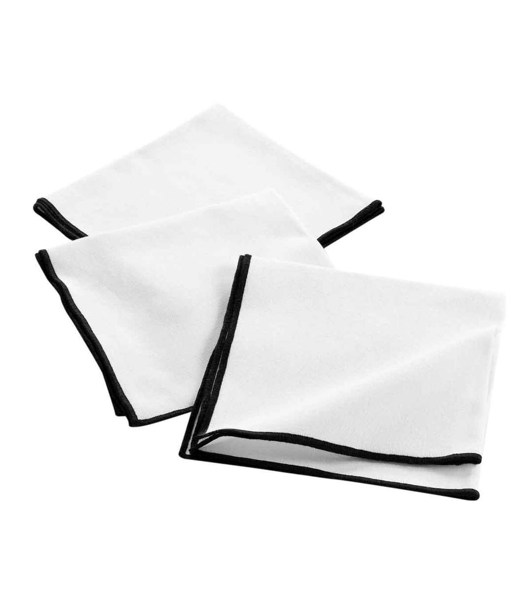 Lot de 3 Serviettes de Table Mistraline 40x40cm Blanc-1