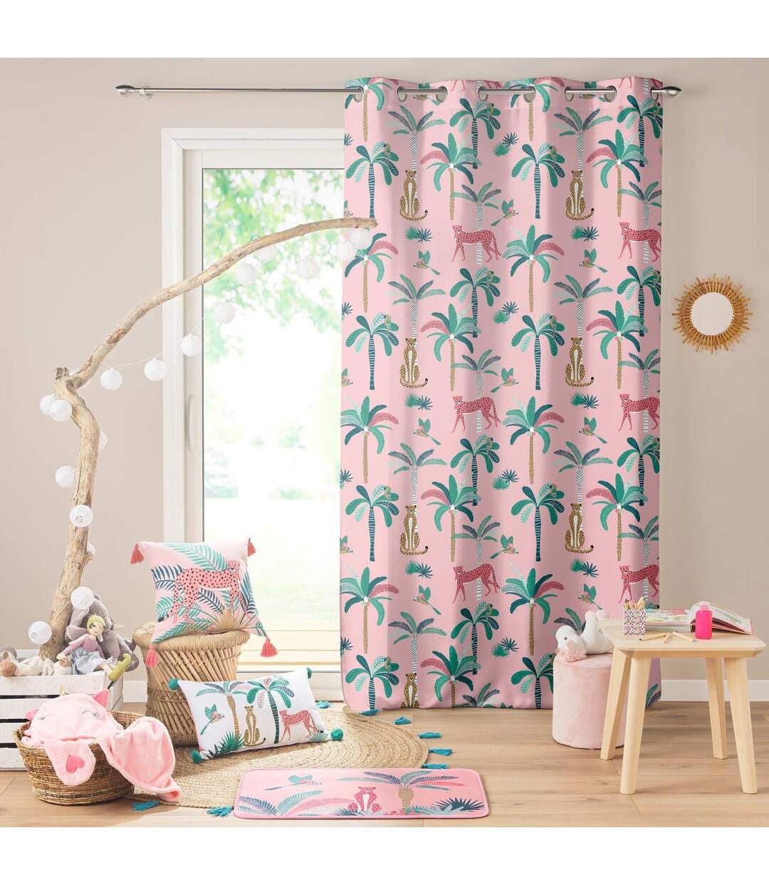 Tapis Enfant Velours Leopink 45x75cm Rose-2