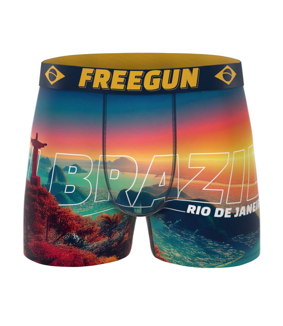 Lot de 3 boxers homme collection World Painting Freegun-4
