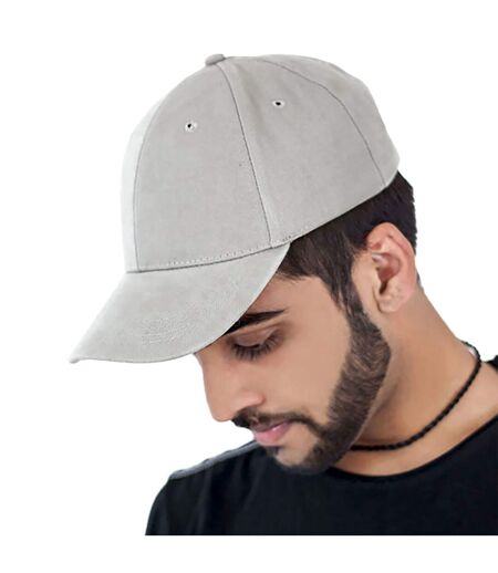 Atlantis Liberty Six Buckle Brushed Cotton 6 Panel Cap (White) - UTAB194